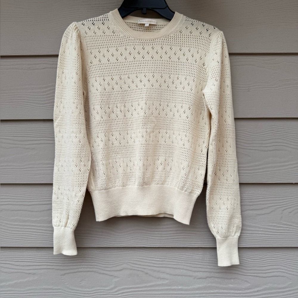 ANN MASHBURN Cream Knit Women's Sweater